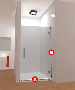 Single Glass Shower Door Layout 1