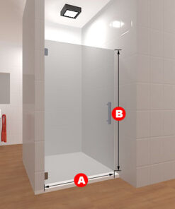 Single Glass Shower Door Layout 2