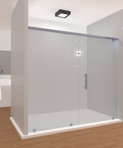 Inline Frameless Glass Shower Layout 08