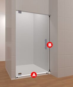 Single Glass Shower Door Layout 3