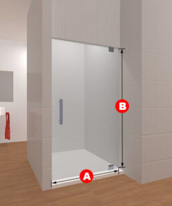 Single Glass Shower Door Layout 4