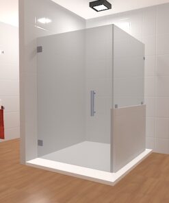 90 Degree Frameless Glass Shower Layout 6