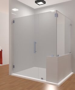 90 Degree Frameless Glass Shower Layout 4