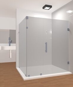 90 Degree Frameless Glass Shower Layout 1