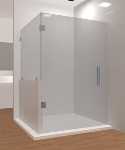 90 Degree Frameless Glass Shower Layout 9