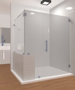 90 Degree Frameless Glass Shower Layout 3
