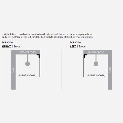 L Brace For Fixed Glass Panels - Left - Image 2