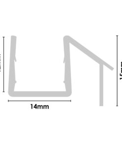 Slimline PVC Under Door Water Seal 2100mm