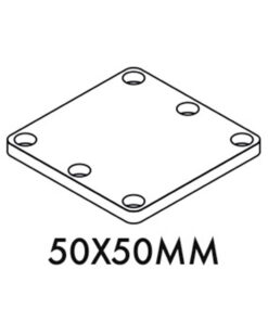 Aus 50×50 – 4mm Plate w/CSK holes – Mill