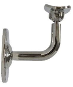Modular 50mm Round Rail Support - Wall Mounted - With Swivel Curved Saddle